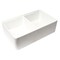 Alfi Brand 33 inch x 20 inch Workstation Double Bowl Step Rim Fireclay Farm Sink w Accessories ABFS3320D-W - alternate 9